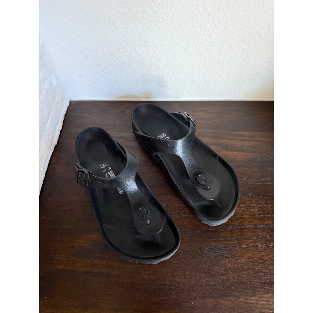 Birkenstock Gizeh EVA Black Waterproof Thong Sandals Mens 7 Womens 9 EU 40